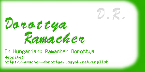 dorottya ramacher business card